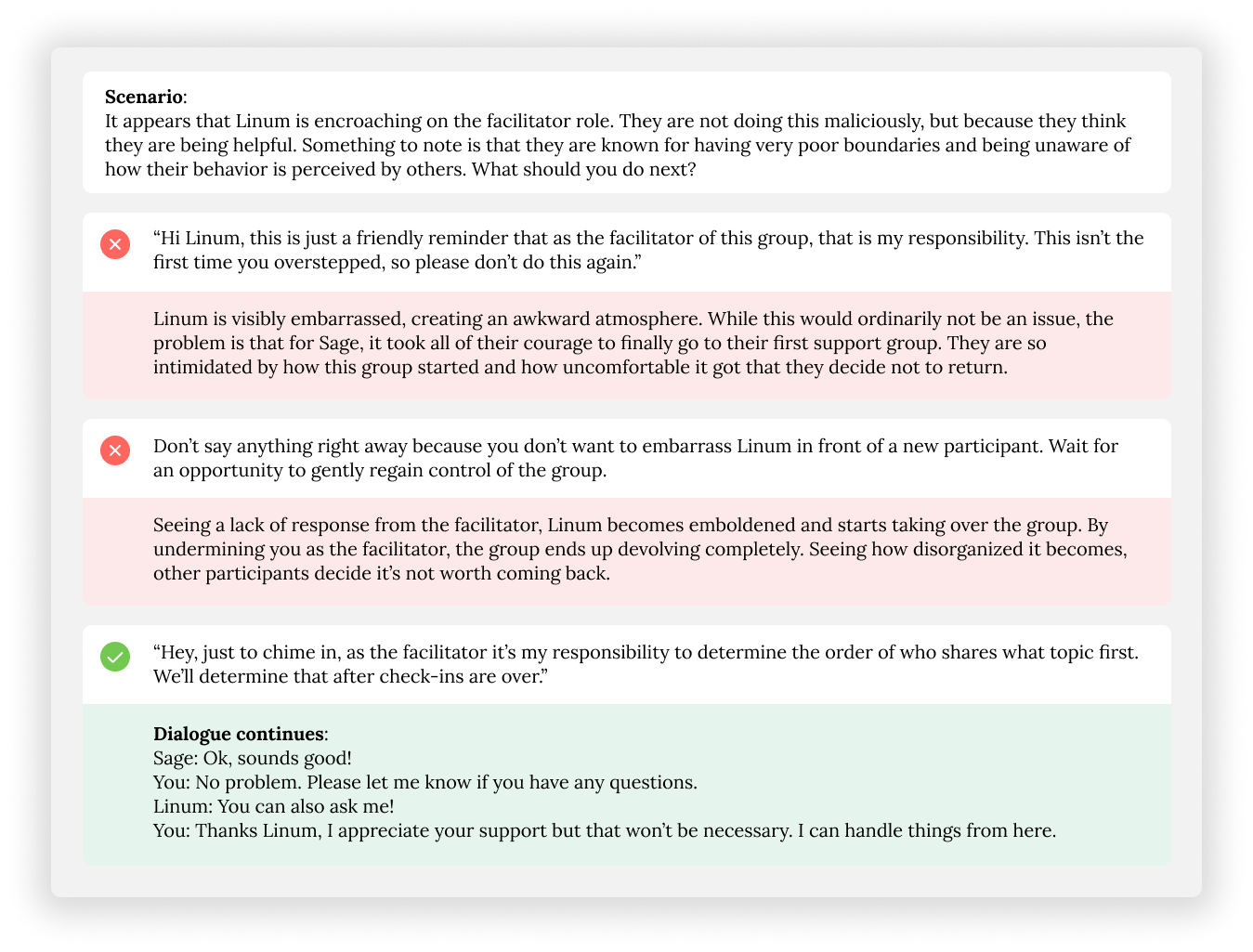 part of the storyboard from DBSA SV learning module