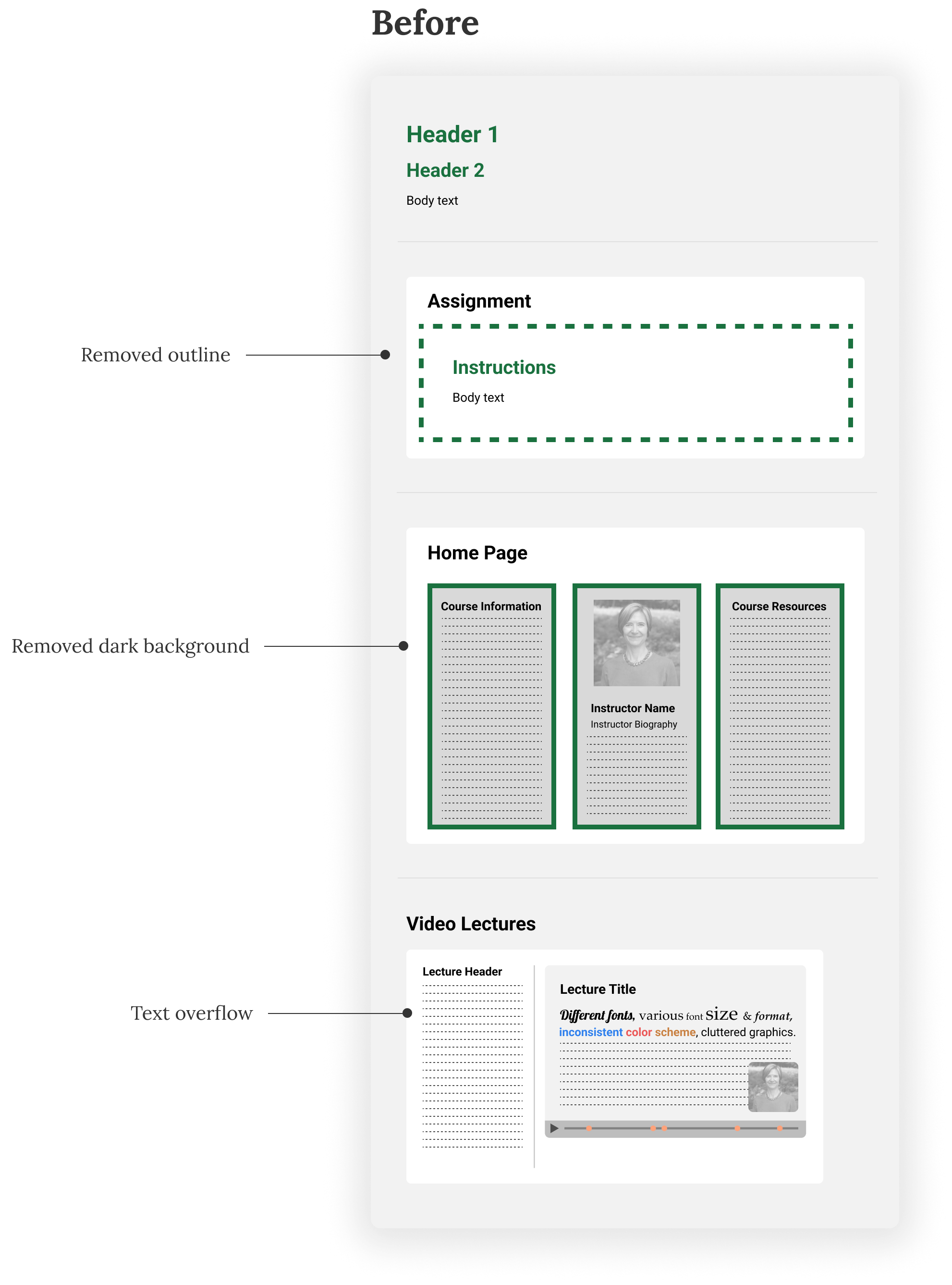 image of styleguide before update